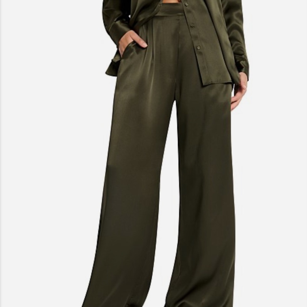 Sass & Bide Forever Now Pant - 100% Silk - Olive Green - Sz. 14 - NWT - Picture 15 of 15